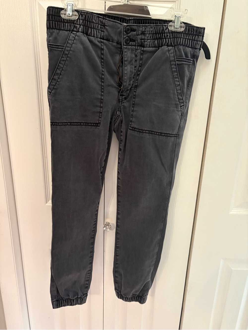 American Eagle Outfitters Dark Gray Elastic Waist Joggers